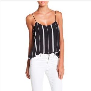 L’ACADEMIE Black white striped camisole tank small